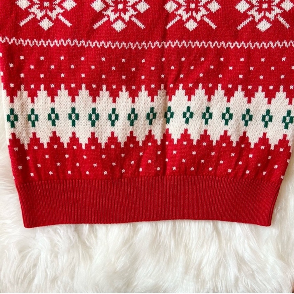 New! NWT VICOLO Italy Winter Snowflake Wool Blend Sweater Pullover - Picture 8 of 9